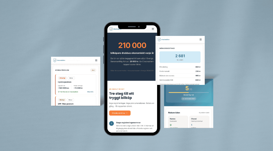 Checkabilen vs Carfax vs Biluppgifter – Stor jämförelse 2026